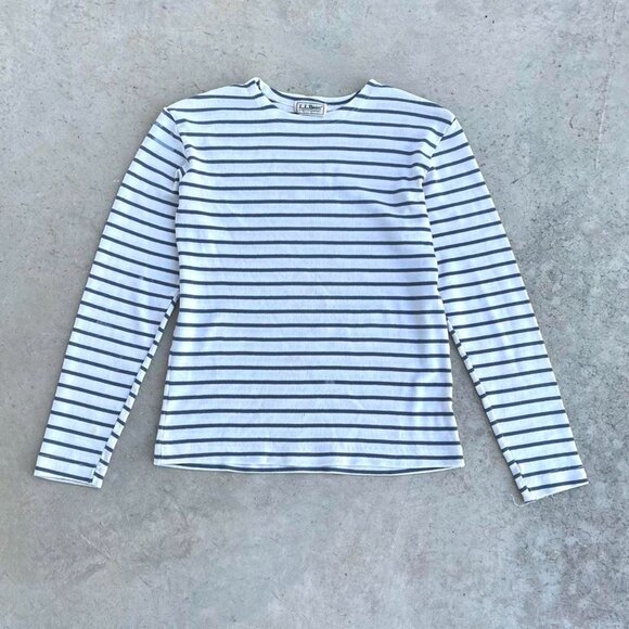 Vintage LL Bean Striped Sweater Shirt Women's Medium - Picture 1 of 8